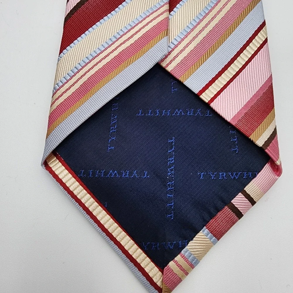 Charles Tyrwhitt Multicolor Striped Men's 100% Silk Tie.‎ Made In Italy NWOT